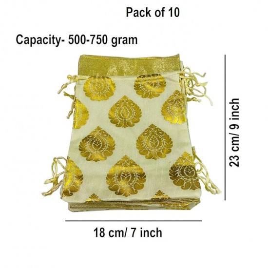 Paan Print Potli Bags Gift Potli Bags Potli Bags Pack of 10 Pcs